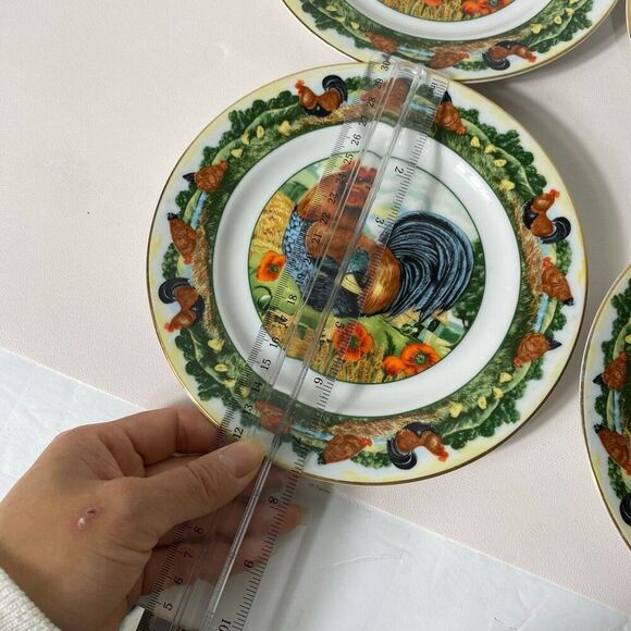 Department 56 Rooster Decorative plates set of 4 small - Picture 7 of 12